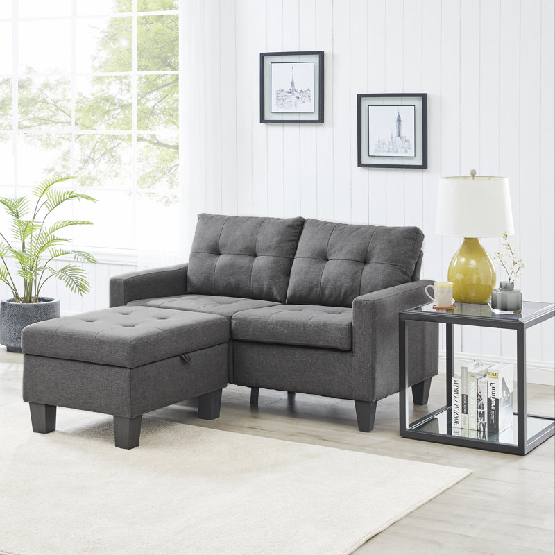 Ebern Designs Stoystown 61" Wide Reversible Modular Sofa & Chaise with
